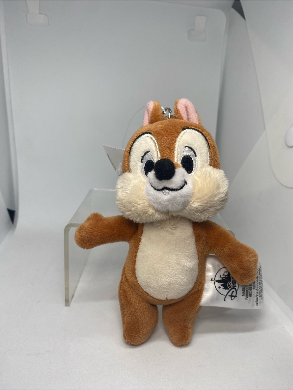 Disney Parks Chip Plush Keychain NEW from Chip & Dale NEW Embroidered Chipmunk